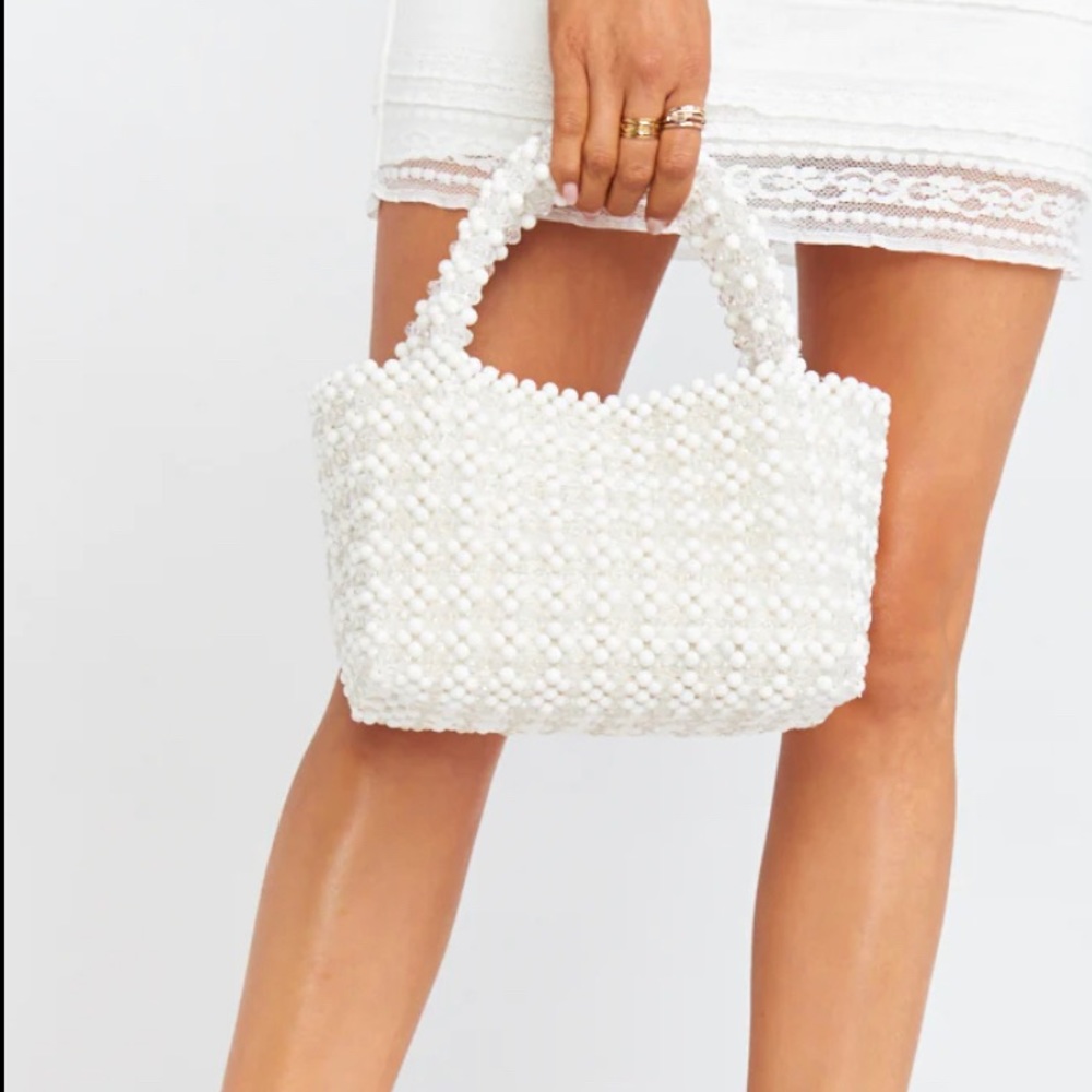 Show me your Mumu White Beaded Bag